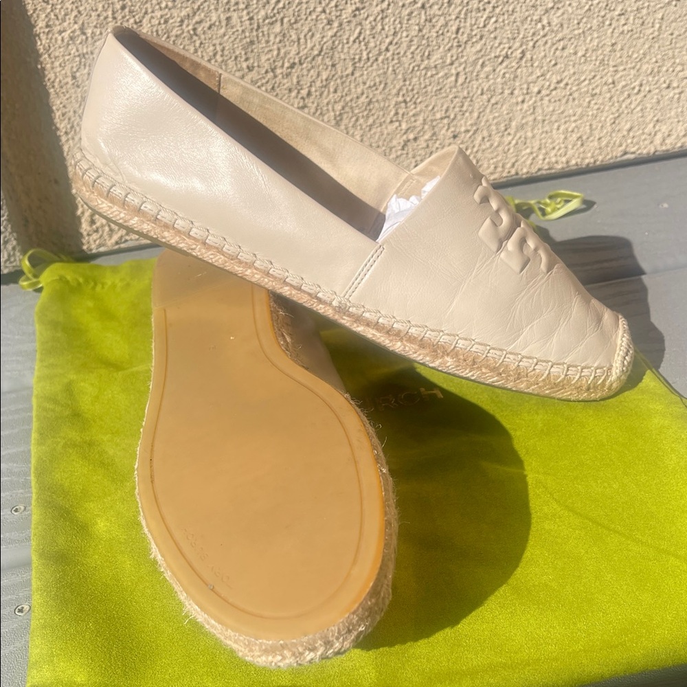 Tory Burch Cream Espadrille Flats - Picture 4 of 6